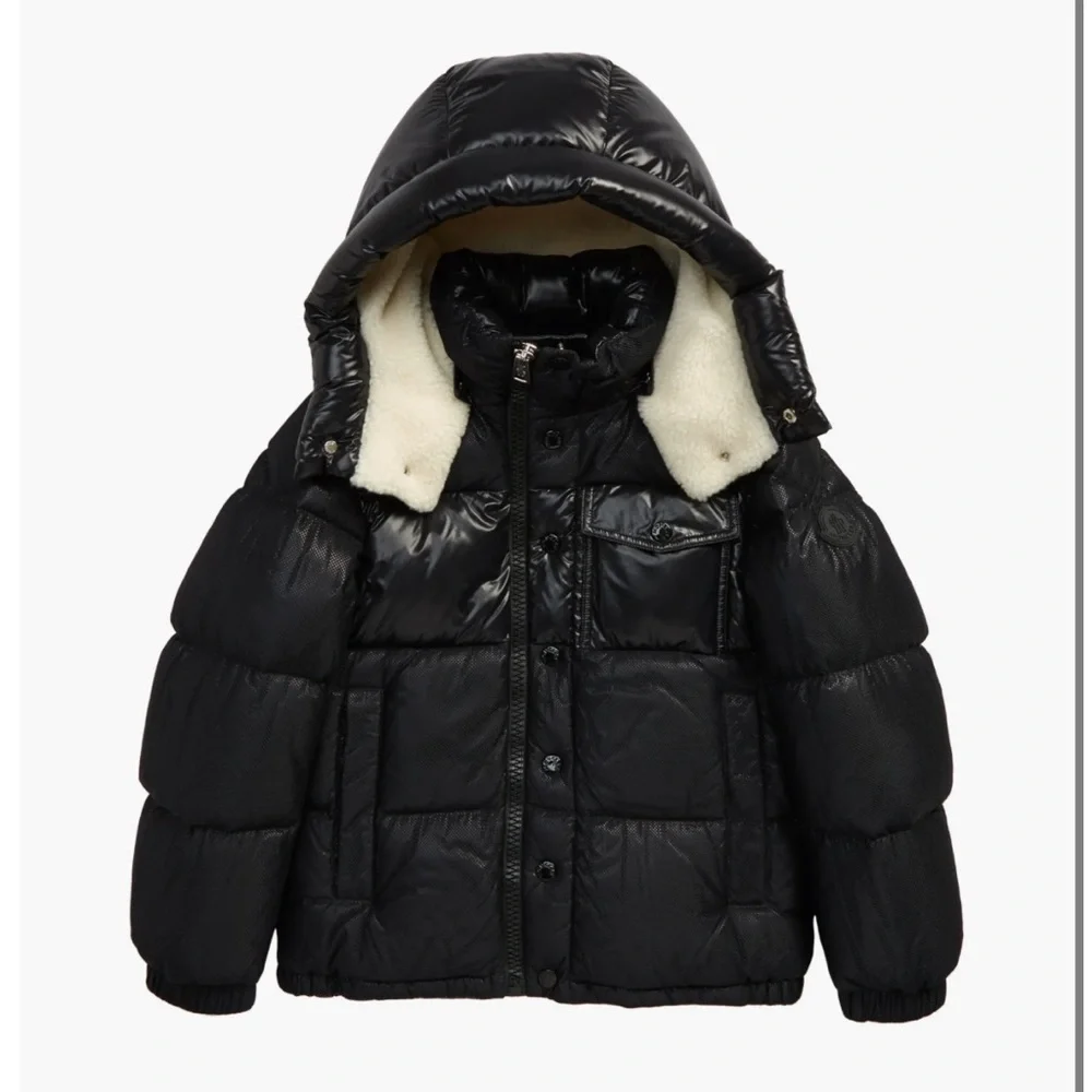 Moncler DEMIR GIUBBOTTO Hooded Down Jacket Kids black puffer coat